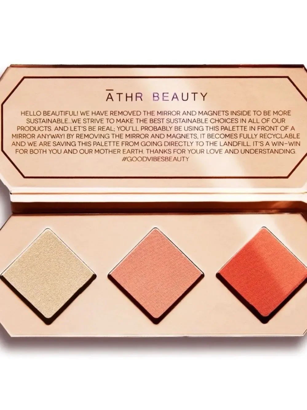ATHR Beauty Amber Crystal Charged Highlighter Blush Trio Palette
